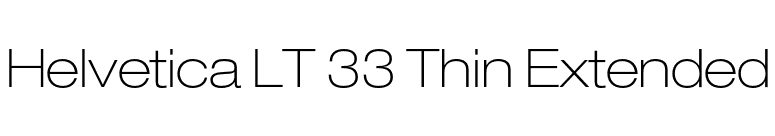 Helvetica LT 33 Thin Extended font preview