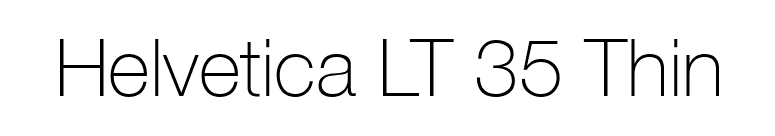 Helvetica LT 35 Thin font preview