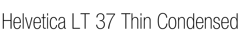 Helvetica LT 37 Thin Condensed font preview