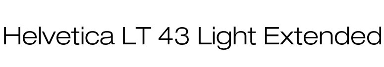Helvetica LT 43 Light Extended font preview