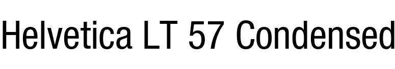 Helvetica LT 57 Condensed font preview