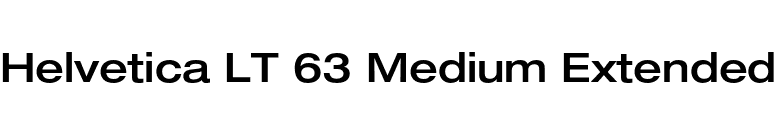 Helvetica LT 63 Medium Extended font preview