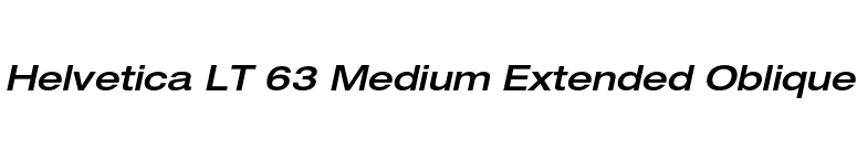 Helvetica LT 63 Medium Extended Oblique font preview