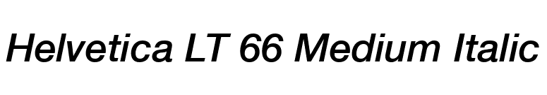 Helvetica LT 66 Medium Italic font preview