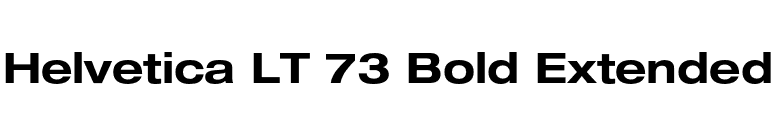 Helvetica LT 73 Bold Extended font preview