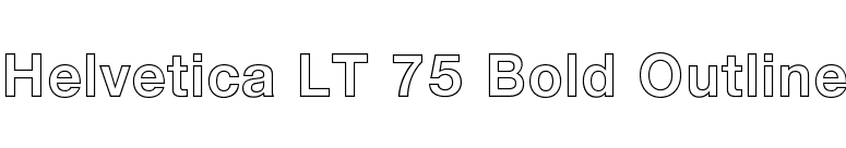 Helvetica LT 75 Bold Outline font preview