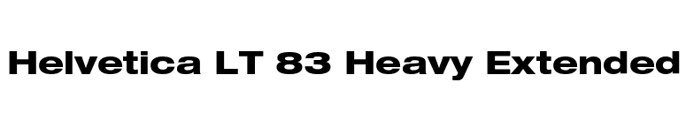 Helvetica LT 83 Heavy Extended font preview