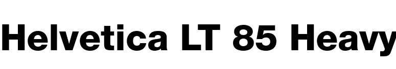 Helvetica LT 85 Heavy font preview