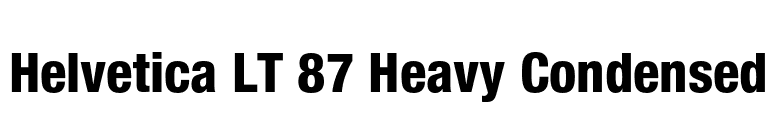 Helvetica LT 87 Heavy Condensed font preview