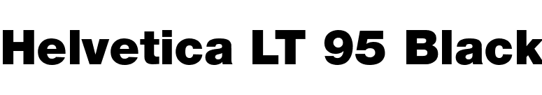 Helvetica LT 95 Black font preview