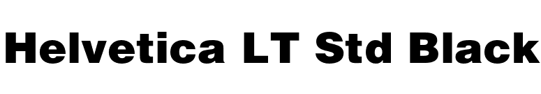 Helvetica LT Std Black font preview