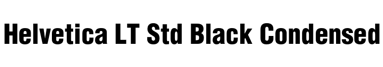 Helvetica LT Std Black Condensed font preview