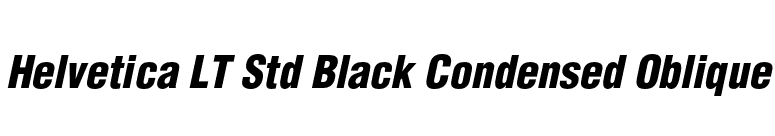 Helvetica LT Std Black Condensed Oblique font preview