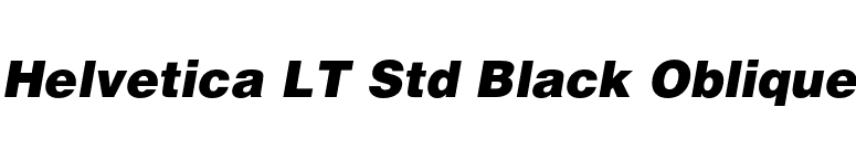 Helvetica LT Std Black Oblique font preview
