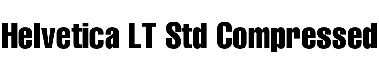 Helvetica LT Std Compressed font preview