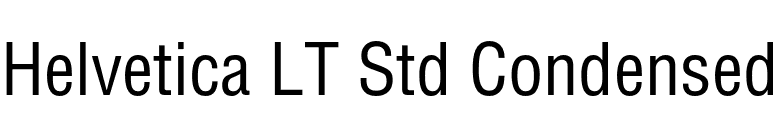 Helvetica LT Std Condensed font preview