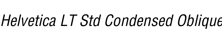 Helvetica LT Std Condensed Oblique font preview