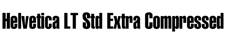 Helvetica LT Std Extra Compressed font preview
