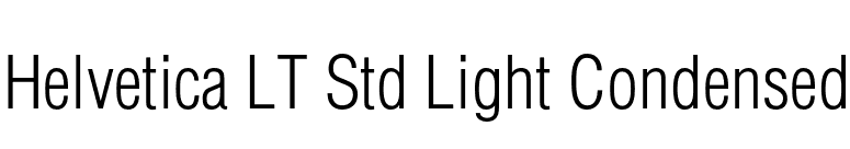 Helvetica LT Std Light Condensed font preview