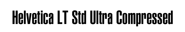 Helvetica LT Std Ultra Compressed font preview