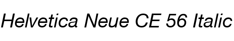 Helvetica Neue CE 56 Italic font preview