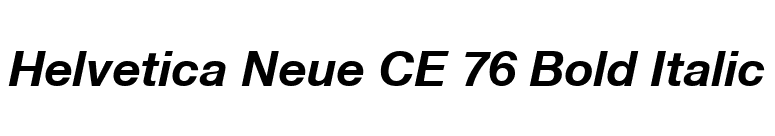 Helvetica Neue CE 76 Bold Italic font preview