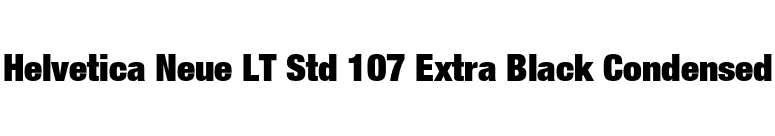 Helvetica Neue LT Std 107 Extra Black Condensed font preview