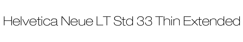 Helvetica Neue LT Std 33 Thin Extended font preview