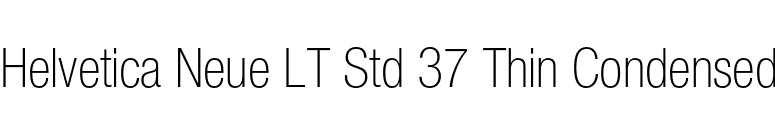 Helvetica Neue LT Std 37 Thin Condensed font preview