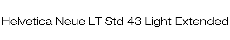 Helvetica Neue LT Std 43 Light Extended font preview