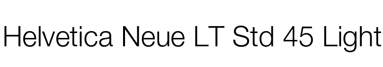 Helvetica Neue LT Std 45 Light font preview