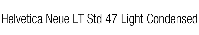 Helvetica Neue LT Std 47 Light Condensed font preview