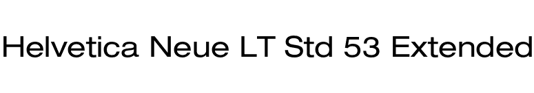 Helvetica Neue LT Std 53 Extended font preview