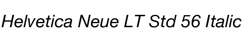 Helvetica Neue LT Std 56 Italic font preview