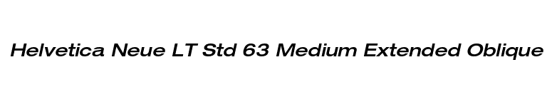 Helvetica Neue LT Std 63 Medium Extended Oblique font preview
