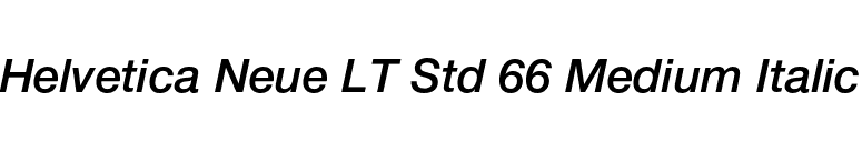 Helvetica Neue LT Std 66 Medium Italic font preview