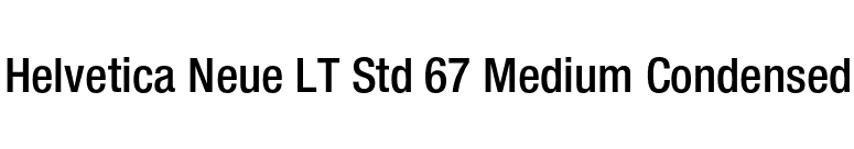 Helvetica Neue LT Std 67 Medium Condensed font preview