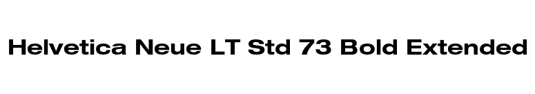 Helvetica Neue LT Std 73 Bold Extended font preview