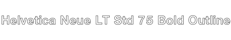 Helvetica Neue LT Std 75 Bold Outline font preview