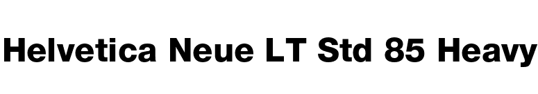 Helvetica Neue LT Std 85 Heavy font preview