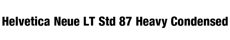 Helvetica Neue LT Std 87 Heavy Condensed font preview
