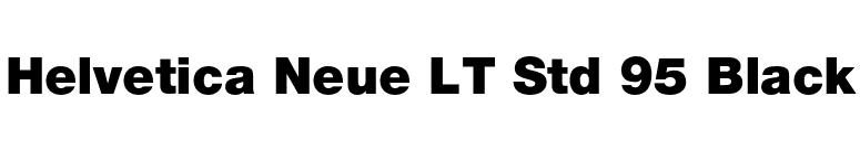 Helvetica Neue LT Std 95 Black font preview