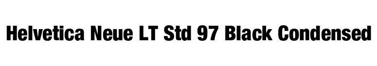 Helvetica Neue LT Std 97 Black Condensed font preview
