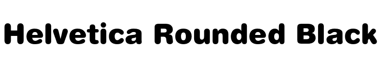 Helvetica Rounded Black font preview