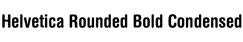 Helvetica Rounded Bold Condensed font preview