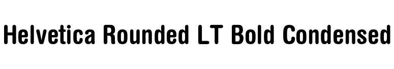 Helvetica Rounded LT Bold Condensed font preview