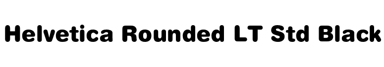 Helvetica Rounded LT Std Black font preview