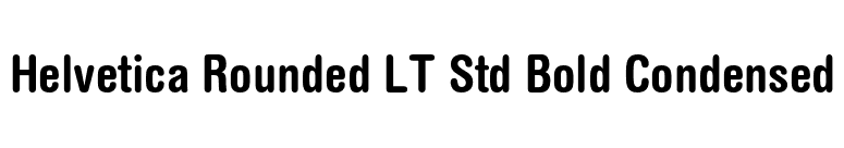 Helvetica Rounded LT Std Bold Condensed font preview