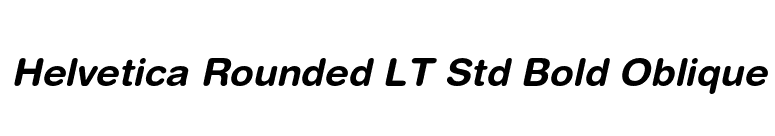 Helvetica Rounded LT Std Bold Oblique font preview