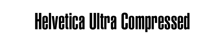 Helvetica Ultra Compressed font preview